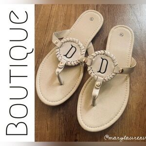 “D” Monogram Boutique Sandals -Fits Sz 10-